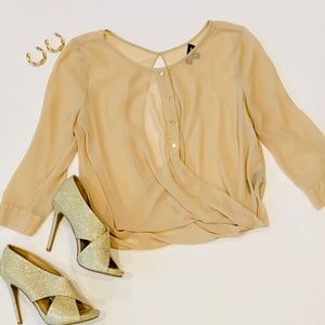 Bebe Sheer Nude Top
